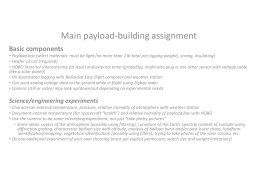 Main payload-build assignment slide