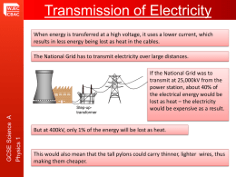 Transmission of electricity 1 part 2