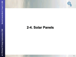 e8 / PPA Solar PV Design Implementation O&M