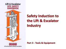 Safety Induction to the Lift & Escalator Industry