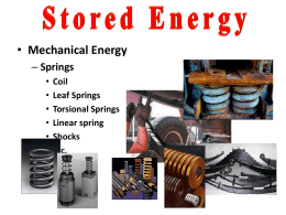 Awareness of Stored Energy
