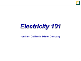 Electricity Generation 101 - University of Southern California
