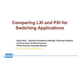 Comparing LXI and PXI NTF - Pickering Interfaces Knowledgebase