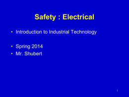Safety - Electrical