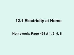 12.1 Electricity at Home (Pages 485