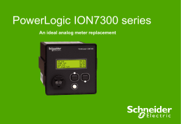 ION 7300 Series - Schneider Electric