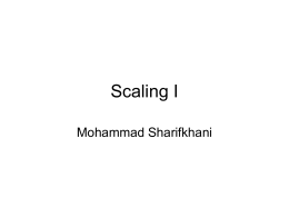 Scaling - Sharif
