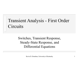 First-Order Transient Circuits