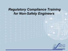PSMA Compliance Training for Non Safety folks