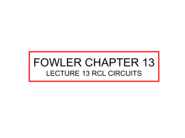 150LECTURE14CHAPTER13 RCL CIRCUITS Lecture Notes Page