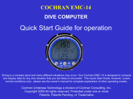 No Slide Title - Cochran Undersea Technology