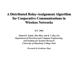 A Distributed Relay-Assignment Algorithm for Cooperative