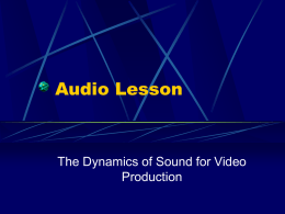 Audio and Sound Control