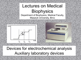 Devices for electrochemical analysis. Auxiliary laboratory devices.
