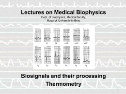 Biosignals. Thermometry.