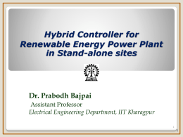 Hybrid Controller for Renewable Energy Power Plant in Stand