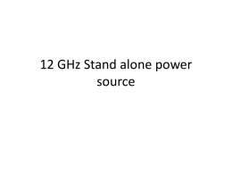 12 GHz Stand alone power source - Indico