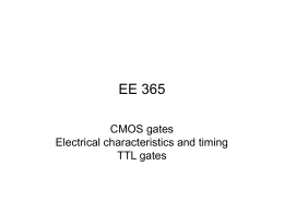 CMOS & TTL gates, Electrical characteristics and timing