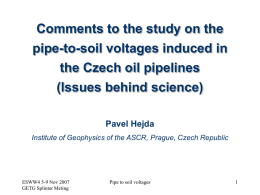 Comments to the study on the pipe-to