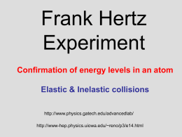 Frank Hertz Experiment