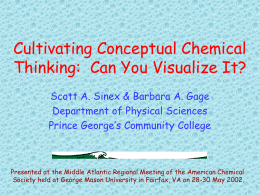 Cultivating Conceptual Chemical Thinking: Can You Visualize It?