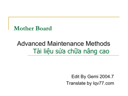 Asus mainboard Advanced Maintenance
