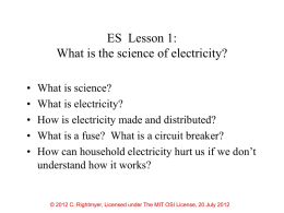 Lesson 1 Electricity