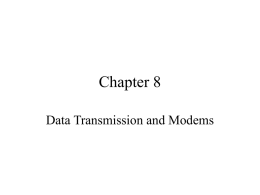 Chapter 8 Data Transmission and Modems