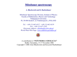 Bez tytułu slajdu - Mössbauer Spectroscopy Division