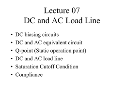 DC and AC Load Line