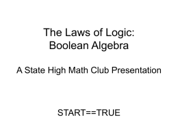 What is Boolean Algebra?