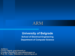 ARM - start [kondor.etf.rs]
