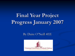 Progress Presentation