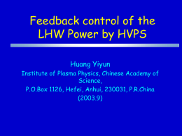 Feedback control of the LHW Power by HVPS