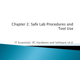 Chapter 2 Safe Lab Procedures and Tool Use