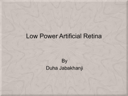 Low Power Artificial Retina