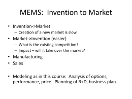 MEMS: Invention to Market