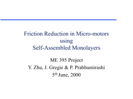 Friction Reduction in Micro-motors using Self