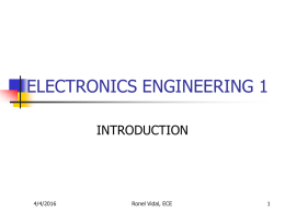 electronics 1 - Computer Engineering 2009