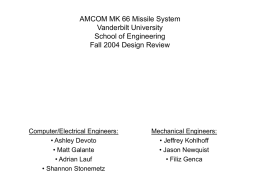 AMCOM MK 66 Missile System Vanderbilt University School of