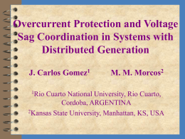 Overcurrent Protection and Voltage Sag Coordination in Systems