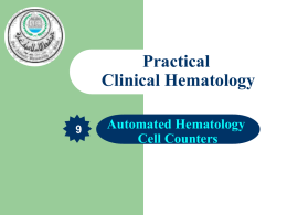 Automated Hematology Cell Counters