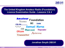 The United Kingdom Amateur Radio (Foundation) Licence