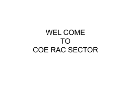 wel come to coe rac sector - ITI College