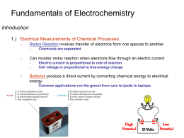 Chapter 14: Introduction to Electrochemistry
