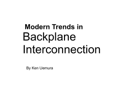 Backplane Interconnection