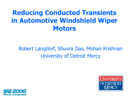 Reducing Conducted Transients in Automotive Windsheild Wiper