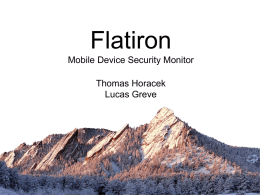 Flatiron Mobile Device Security Monitor