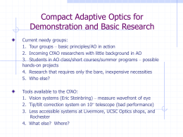 PowerPoint Presentation - Center for Adaptive Optics