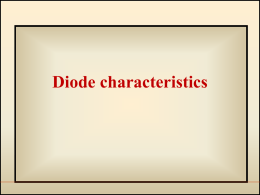 Diode characteristics